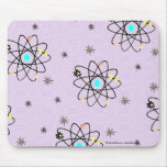 Retro 50s Atomic Print Lavender Apparel & Gifts Mousepads