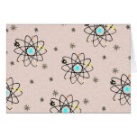 Retro 50s Atomic Print Pink Apparel & Gifts Card Retro 50s Atomic Print Pink Apparel & Gifts Card