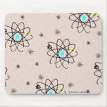 Retro 50s Atomic Print Pink Apparel & Gifts Mouse Pad