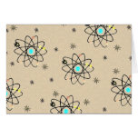 Retro 50s Atomic Print Sand Apparel & Gifts Greeting Card Retro 50s Atomic Print Sand Apparel & Gifts Greeting Card