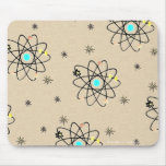 Retro 50s Atomic Print Sand Apparel & Gifts Mousepad