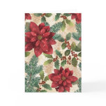 Retro 50s Christmas Poinsettia Greeting Card Retro 50s Christmas Poinsettia Greeting Card