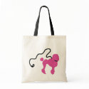 Retro 50's Felt Pink Poodle & Leash bags