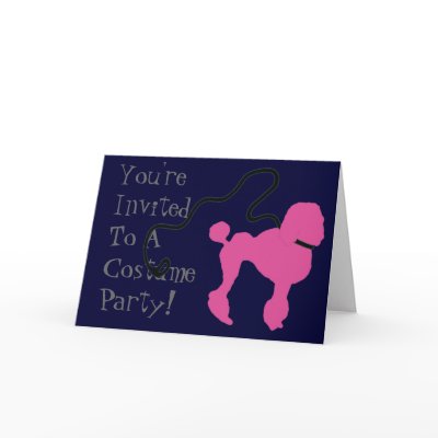 Retro 50's Felt Pink Poodle & Leash Card by JaZilla