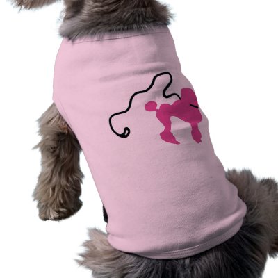 Retro 50's Felt Pink Poodle & Leash Pet Clothing by JaZilla