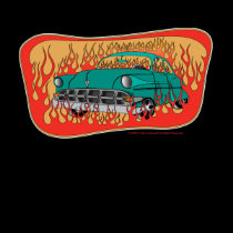 Retro '54 Chevy In Flames Kid's T-shirt