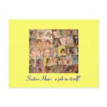 Retro 60s Hair Note Card postcards