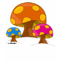 Retro 60's Mushroom Ringer T-Shirt by Retroversity Retro 60's Mushroom Ringer T-Shirt