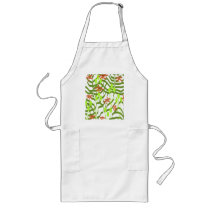 Retro 60's Orange & Green Apron design by patsarts Retro 60's Orange & Green Apron design