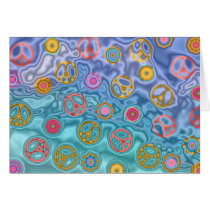 Retro 60s Peaceful Ocean Waves Apparel Gifts cards