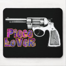 Retro 60s Satire Gun Owner Mousepad