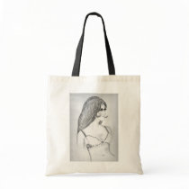 Retro 70's Girl Tote bags by BlayzeInk Retro 70's Girl Tote bags