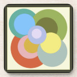 Retro 70s Groovy Dots Abstract Coasters