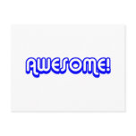 Retro 80s Awesome! Blue Postcard