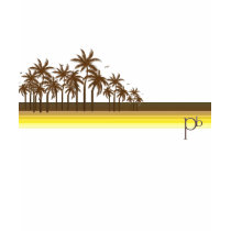 Retro 80s Brown/Gold Palms t-shirts