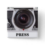 Retro 80s Camera Effect Media and Press Badge Buttons