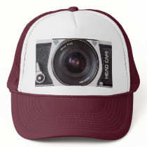 Retro 80s Camera Head Cam Effect On A Hat