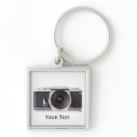 Retro 80s Camera On Laptop Luggage Keychain