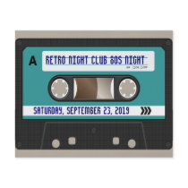 Retro 80s Cassette Mixtape Personalized Flyer Design