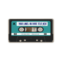 Retro 80s Cassette Mixtape Personalized Custom Address Label