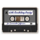 Retro 80s Cassette Tape 40th Birthday Invitation
