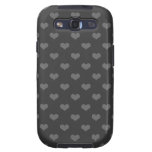 Retro 80s flannel gray bubble hearts emo pattern samsung galaxy s3 cases