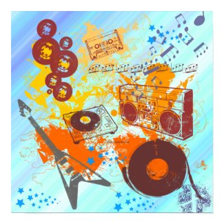 Retro 80's Music Poster print