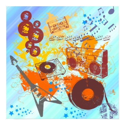 Retro 80's Music Poster print