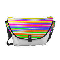 Retro 80s Neon Stripe Commuter Bag