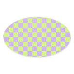 retro 80's neon yellow green and purple checkered stickers