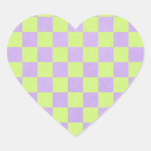 retro 80's neon yellow green and purple checkered sticker