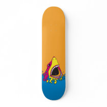 Retro 80's Shark Week Custom Skate Board