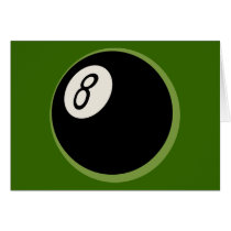 Retro 8-Ball Greeting Card
