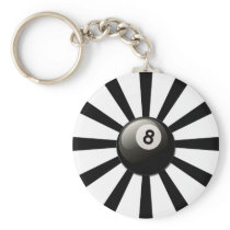 RETRO 8 BALL KEYCHAIN