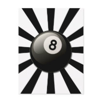 RETRO 8 BALL POST CARD