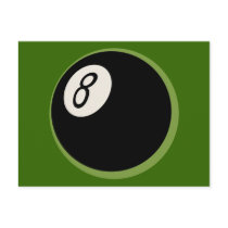 Retro 8-Ball Post Card
