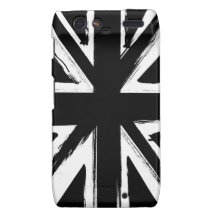 Retro abstract black union jack design motorola droid RAZR cover