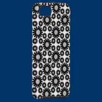 retro abstract black white flower iphone 5 case casemate cases