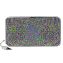 Retro Abstract Flower 60s Doodle Speaker