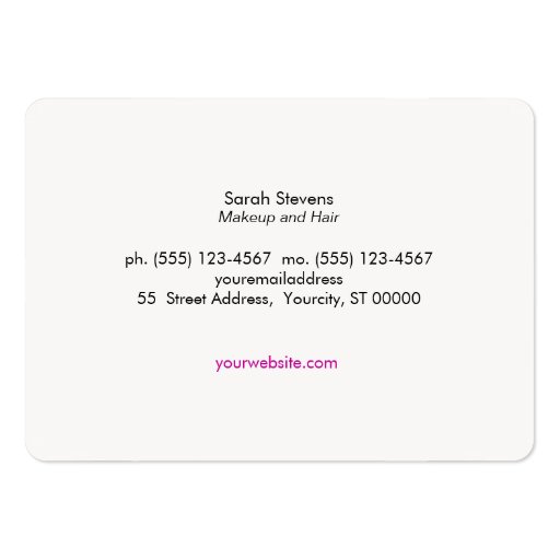 Retro Abstract Gold Makeup Artist Modern Edgey Business Card Template (back side)
