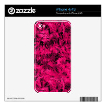 Retro Abstract Magenta Pink Decal For iPhone 4S