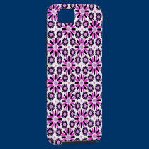 retro abstract pink  star flower iphone 5 case casemate cases