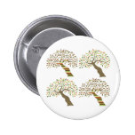 Retro Abstract Striped, Polka Dot trees buttons