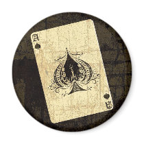 Retro Ace of Spades magnets by opheliasart Retro Ace of Spades magnets