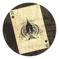 Retro Ace of Spades stickers by opheliasart Retro Ace of Spades stickers