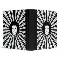 retro afro dude black and white-01 binders by dooni_notebooks retro afro dude black and white-01 binders