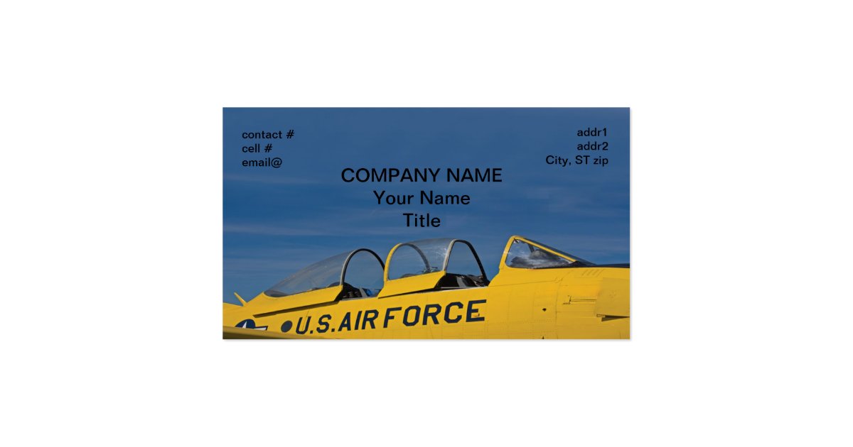 Retro Air Force Business Card Zazzle Retro Air Force Business Card Zazzle