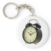 Retro alarm clock keychain