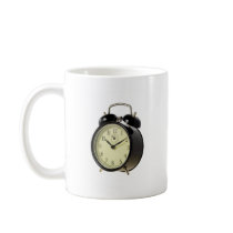 Retro alarm clock coffee mug