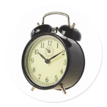 Retro alarm clock sticker